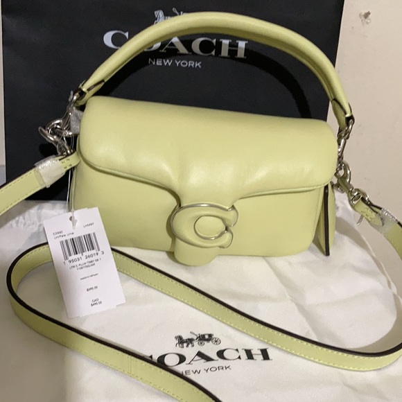 Coach Tabby shoulder bag 18 in Pale lime pillow leather - Picture 2 of 15